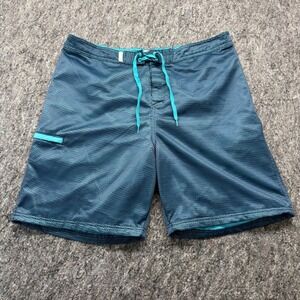 Teal Cove Mens Board Shorts Swim Trunks Mesh Teal Turquoise Size XXL